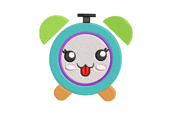 Alarm Clock Embroidery Design