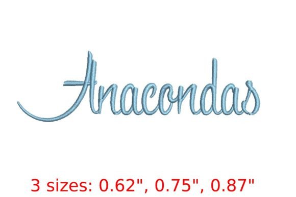 Anacondas Font: Wild Style for Real Embroidery Projects