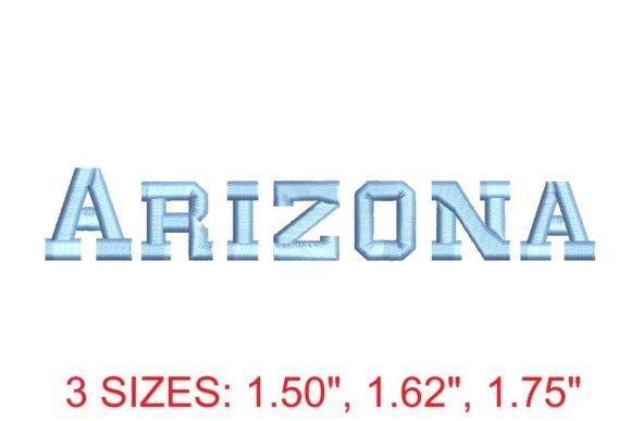 Arizona Font: A Versatile Embroidery Design for Branded Merchandise