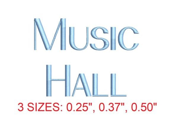 Music Hall Embroidery Font Review for Boutique Apparel