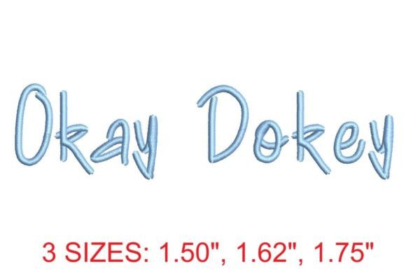 Okey Dokey Medium Embroidery Font: An Etsy Seller's Take