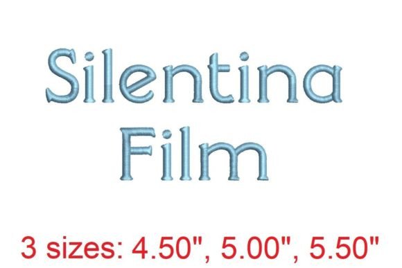 Silentina Film Embroidery Font: Cinematic Drama for Handmade Gifts
