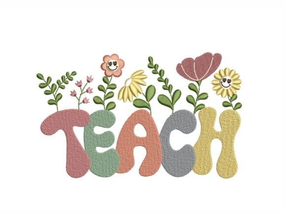 Teach: A Thoughtful Embroidery Design for Boutique Sweatshirts